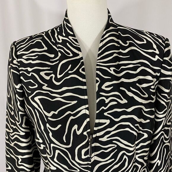 Talbots Animal Print Silk Jacket - Picture 3 of 7